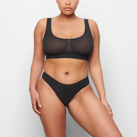 SKIMS Blue Summer Mesh Scoop Bralette - Picture 7 of 10